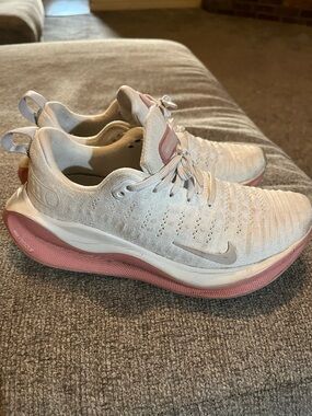 Nike Women’s White and Pink React Running Shoes